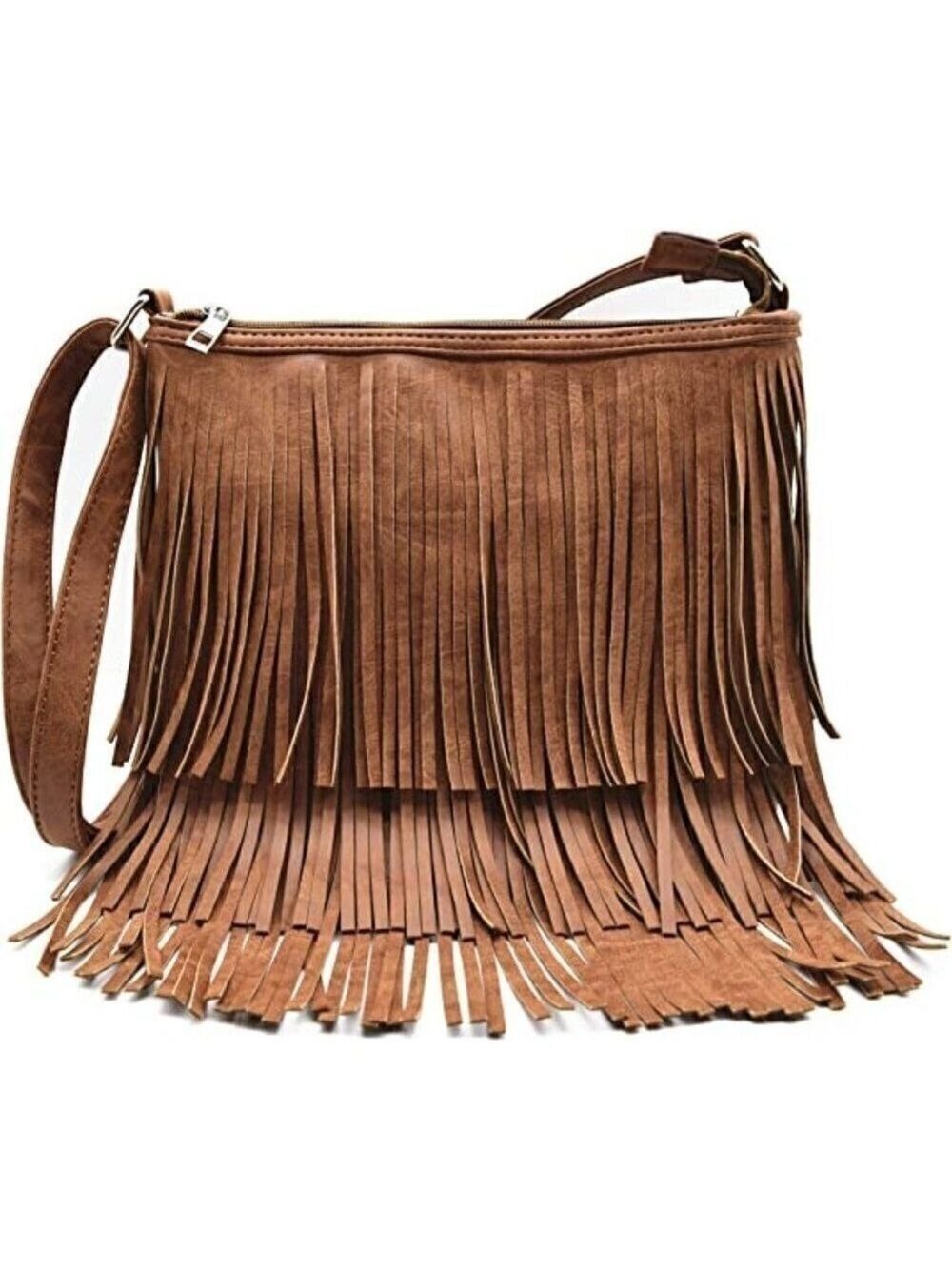 🆕COUNTRY Western Cowgirl Style Fringe Leather Cross Body Concealed Carry Purse